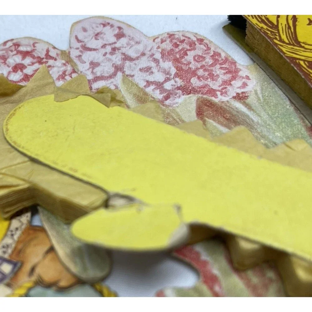 Vintage 1925 Easter Bunny Honeycomb Centerpiece Tabletop Fold Out Decoration